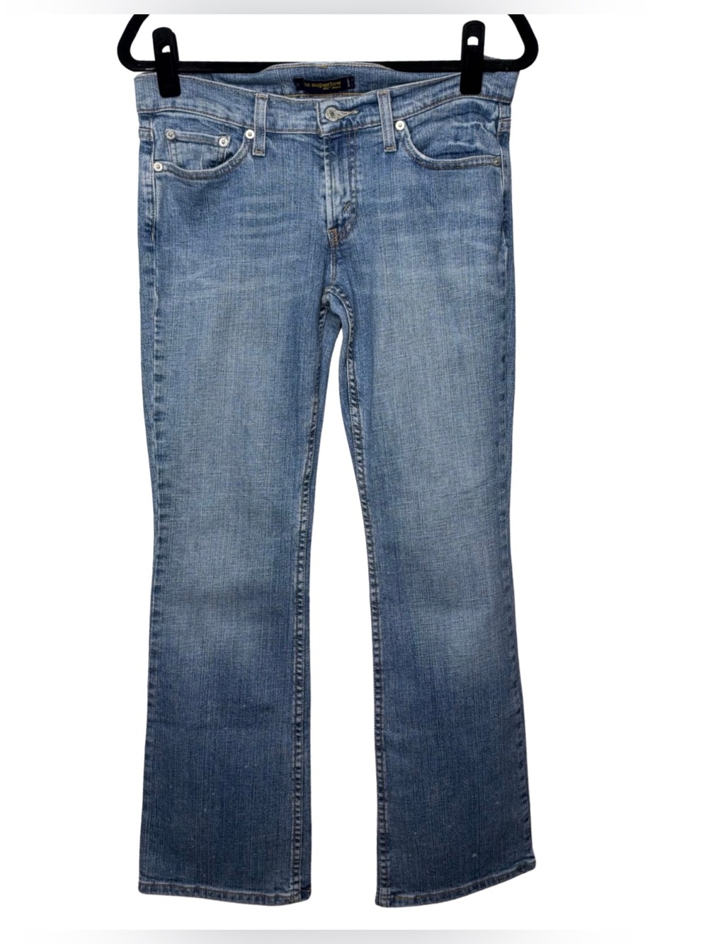Levi's 524 Too Superlow Blue Wash Women’s Bootcut Blue Jeans Size 9 Short